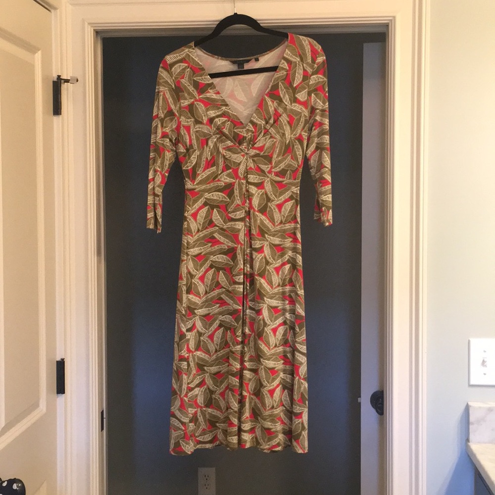 Boden leaf print dress